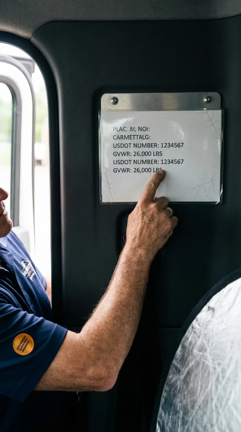 USDOT licensing placard verification in Port Washington